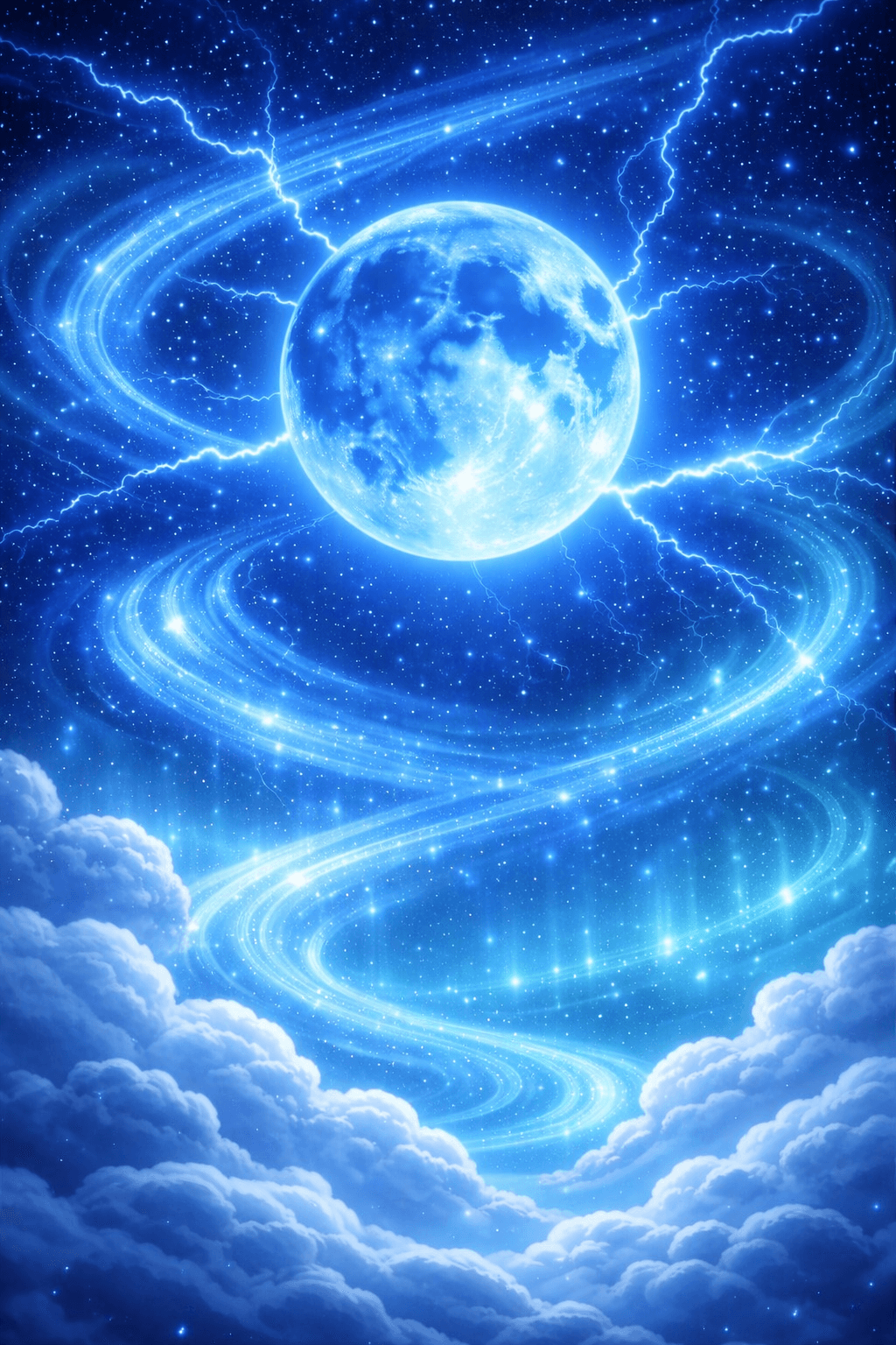 Azul-elétrico lunar